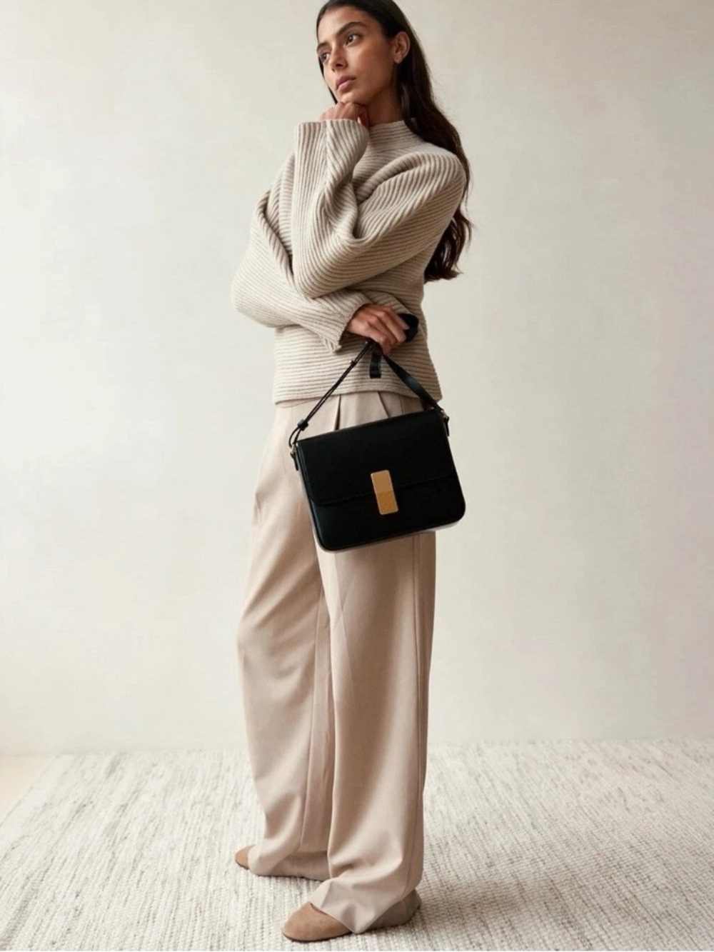 Ateliers Auguste Monceau Shoulder Bag in Black Leather $610   J